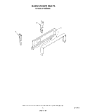 BACKGUARD Diagram and Parts List for SF3004SRW5  Whirlpool Range
