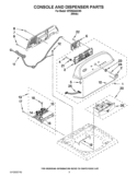 CONSOLE AND DISPENSER PARTS Diagram and Parts List for WTW5640XW3  Whirlpool Washer