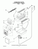 ICEMAKER PARTS Diagram and Parts List for KBRS22EVBL2  KitchenAid Refrigerator
