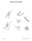 INSTALLATION PARTS Diagram and Parts List for KBMS1454BBL0  KitchenAid Microwave
