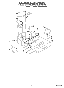 CONTROL PANEL PARTS Diagram and Parts List for GI15NDXTQO  Whirlpool Ice Maker