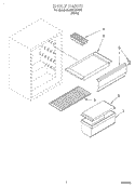 SHELF Diagram and Parts List for ML05CCXHW1  Whirlpool Refrigerator