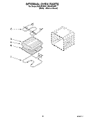 INTERNAL OVEN Diagram and Parts List for RS610PXGV7  Whirlpool Range