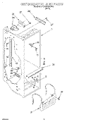 REFRIGERATOR LINER Diagram and Parts List for 7ED25PQXDW00  Whirlpool Refrigerator