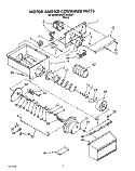 MOTOR AND ICE CONTAINER, LIT/OPTIONAL Diagram and Parts List for KSRB27QABL07  KitchenAid Refrigerator