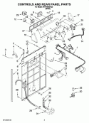 CONTROLS AND REAR PANEL PARTS Diagram and Parts List for WTW5600VQ0  Whirlpool Washer