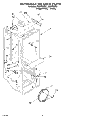 REFRIGERATOR LINER Diagram and Parts List for CS22AFXKT01  Whirlpool Refrigerator