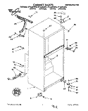 CABINET Diagram and Parts List for ET14JMXAN10  Whirlpool Refrigerator