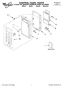 CONTROL PANEL PARTS Diagram and Parts List for MH1150XMS0  Whirlpool Microwave