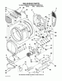 BULKHEAD PARTS Diagram and Parts List for WED9270XL2  Whirlpool Dryer