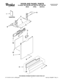 DOOR AND PANEL PARTS Diagram and Parts List for WDF775SAYW0  Whirlpool Dishwasher