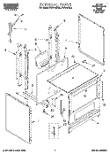 EXTERNAL Diagram and Parts List for FGP315BW0  Roper Range