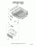 LOWER RACK PARTS Diagram and Parts List for 7GU2300XTVQ1  Whirlpool Dishwasher