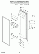 REFRIGERATOR DOOR PARTS Diagram and Parts List for ED5KVEXVQ00  Whirlpool Refrigerator