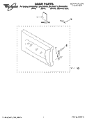 DOOR PARTS Diagram and Parts List for MT4155SPB1  Whirlpool Microwave