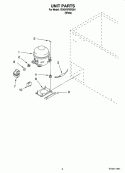 UNIT PARTS, OPTIONAL PARTS (NOT INCLUDED) Diagram and Parts List for 7EH070FXRQ01  Whirlpool Freezer