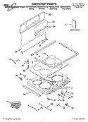 COOKTOP PARTS Diagram and Parts List for YGR556LRKS0  Whirlpool Range