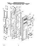 FREEZER DOOR Diagram and Parts List for ED25DWXTW05  Whirlpool Refrigerator