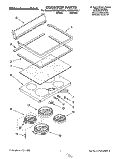 COOKTOP, LITERATURE Diagram and Parts List for KERC507YWH1  KitchenAid Range