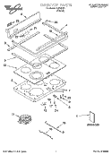 COOKTOP PARTS Diagram and Parts List for GJP85201  Whirlpool Range