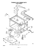 CABINET AND STIRRER Diagram and Parts List for MW8400XS1  Whirlpool Microwave