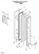 FREEZER DOOR Diagram and Parts List for RS20EKXDW00  Roper Refrigerator