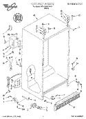 CABINET Diagram and Parts List for 6ED22DQXDW01  Whirlpool Refrigerator
