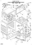 LINER Diagram and Parts List for 8ET20NKXDN00  Whirlpool Refrigerator