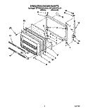 FREEZER DOOR Diagram and Parts List for RT18BMXAW01  Roper Refrigerator