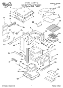 OVEN Diagram and Parts List for SB160PEEB8  Whirlpool Wall Oven