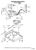 MACHINE BASE PARTS Diagram and Parts List for HTW4300TQ0  Whirlpool Washer