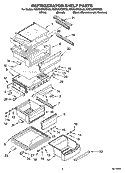 REFRIGERATOR SHELF PARTS Diagram and Parts List for KSCS23FSBL00  KitchenAid Refrigerator