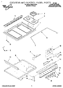 COOKTOP AND CONTROL PANEL Diagram and Parts List for SS310PEBH0  Whirlpool Range