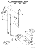 FILL, DRAIN AND OVERFILL PARTS Diagram and Parts List for KUDU03STBL1  KitchenAid Dishwasher