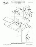 TOP AND CONSOLE PARTS Diagram and Parts List for YWED7990XG0  Whirlpool Dryer