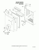 DOOR PARTS Diagram and Parts List for KURS24LSBS02  KitchenAid Refrigerator