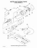 MOTOR AND CONTROL UNIT PARTS Diagram and Parts List for 5KSM150PSERI4  KitchenAid Mixer