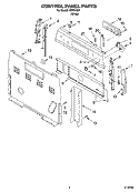 CONTROL PANEL PARTS Diagram and Parts List for IME31302  Inglis Range