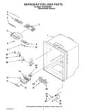 REFRIGERATOR LINER PARTS Diagram and Parts List for KFCS22EVMS7  KitchenAid Refrigerator