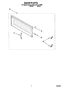 DOOR PARTS Diagram and Parts List for MH1141XMB4  Whirlpool Microwave
