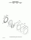 DOOR PARTS Diagram and Parts List for WFW97HEXL0  Whirlpool Washer