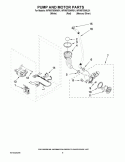 PUMP AND MOTOR PARTS Diagram and Parts List for WFW9750WL01  Whirlpool Washer
