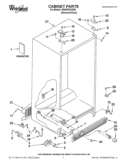 CABINET PARTS Diagram and Parts List for ED5GVEXVD06  Whirlpool Refrigerator