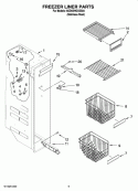 FREEZER LINER PARTS Diagram and Parts List for 6GD5SHGXSS04  Whirlpool Refrigerator