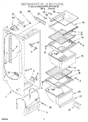REFRIGERATOR LINER Diagram and Parts List for RS20AQXFN01  Roper Refrigerator