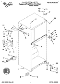 CABINET Diagram and Parts List for 4ET14GKXBN01  Whirlpool Refrigerator