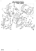 BULKHEAD Diagram and Parts List for LGR4624BN0  Whirlpool Dryer
