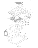 COOKTOP Diagram and Parts List for C3408B2  Roper Range