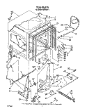 TUB, LIT/OPTIONAL Diagram and Parts List for WU5650V1  Roper Dishwasher