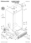 CABINET, LITERATURE Diagram and Parts List for KSRG22FKSS03  KitchenAid Refrigerator